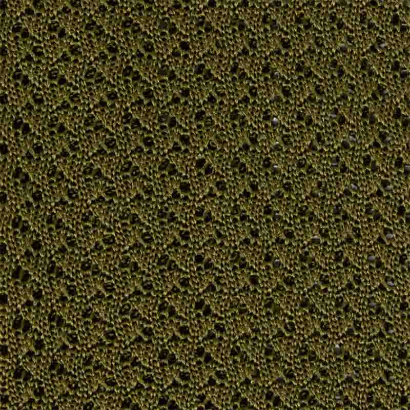 Moss Green Hazelnut V Point Knitted Tie Serà Fine Silk