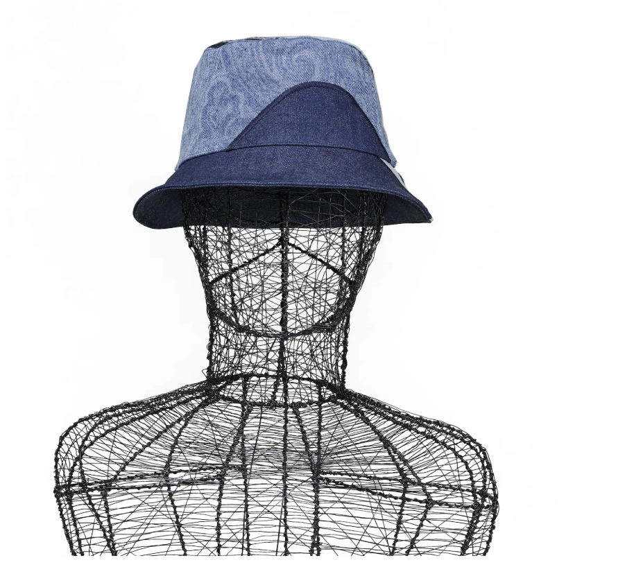 Denim patchwork bucket hat – Koi collection