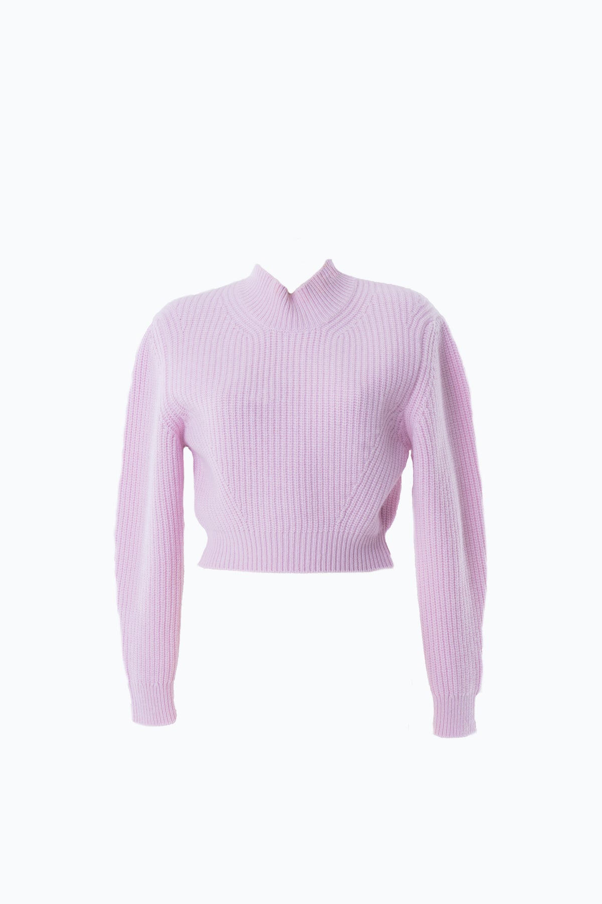 Short turtleneck sweater in responsible wool and cashmere