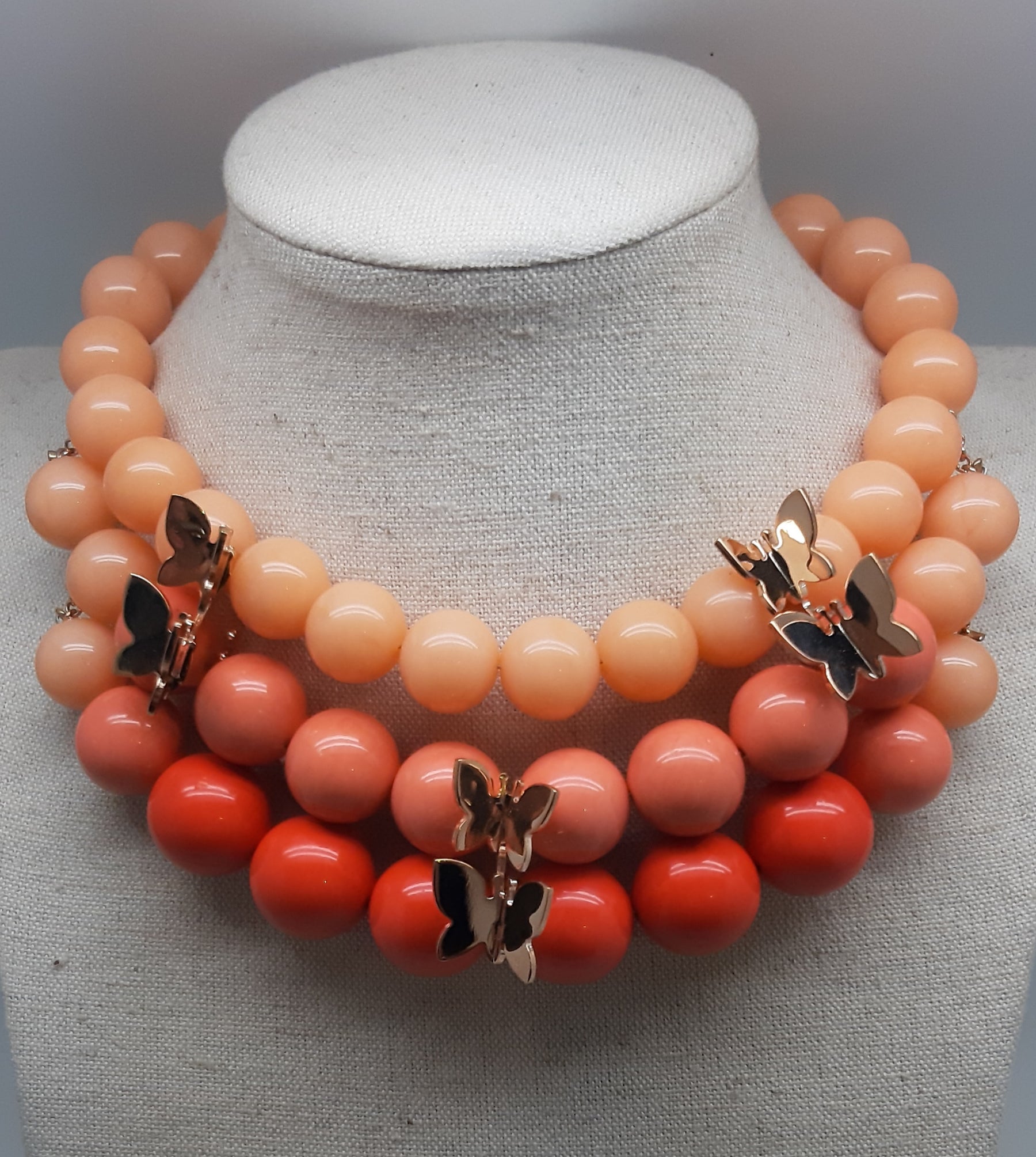 Tre Toni Coral Pearl Necklace