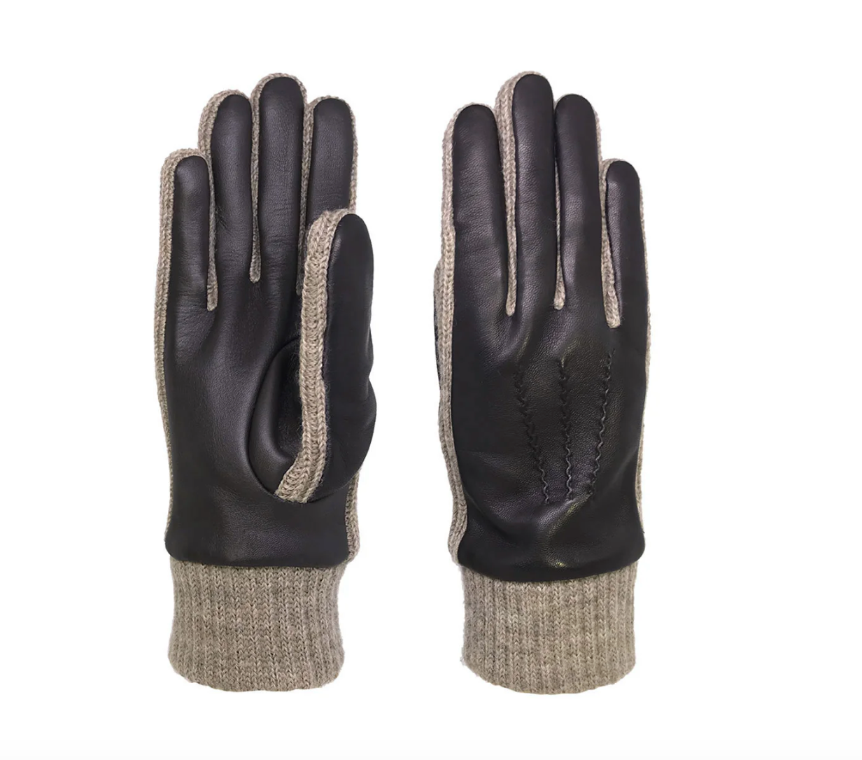 Trendy women's gloves in genuine leather metis