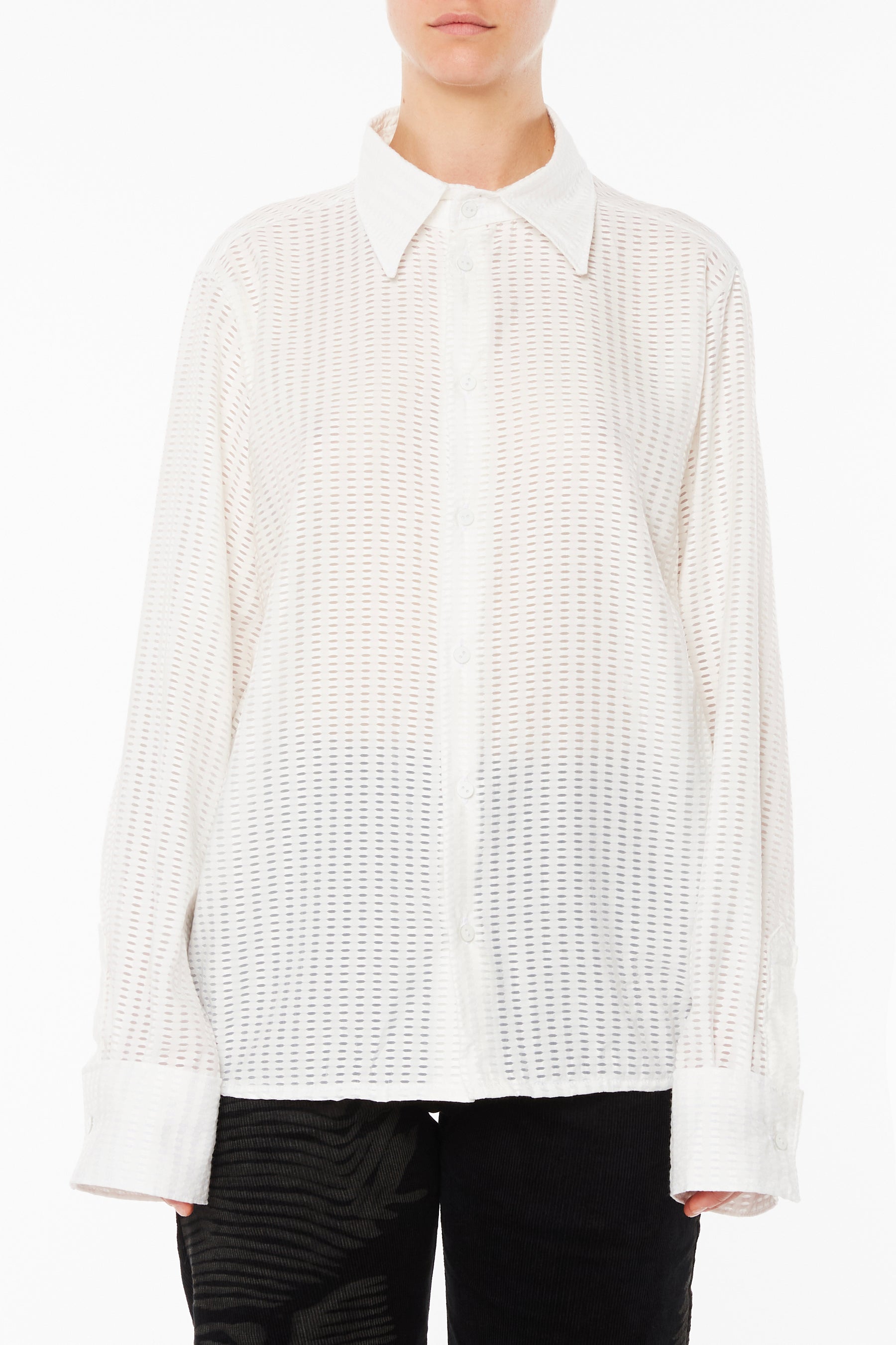 WHITE CHECKERED SHIRT (W)