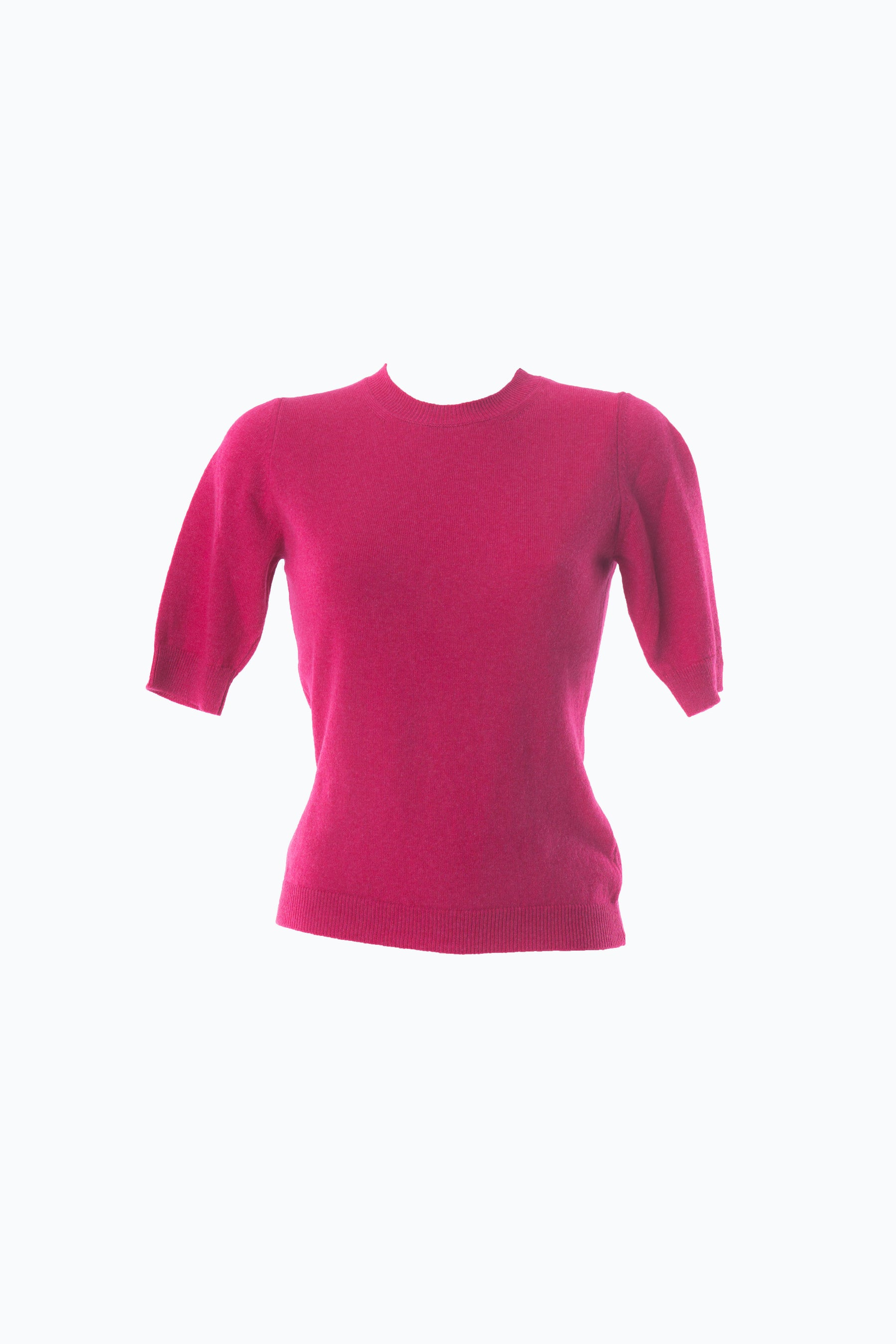 Women's short-sleeved sweater in pure cashmere