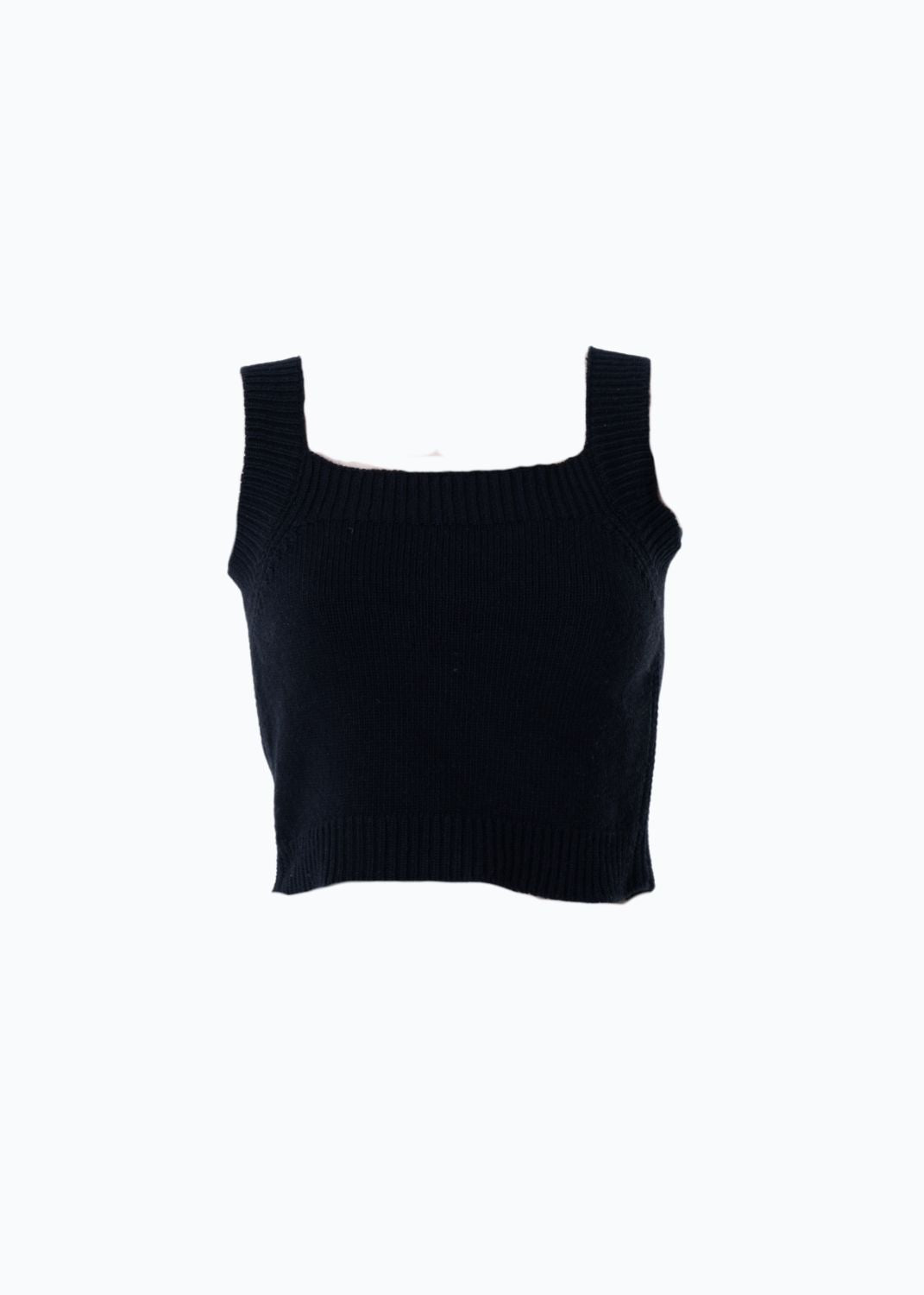 Women's slim tank top in responsible wool and cashmere