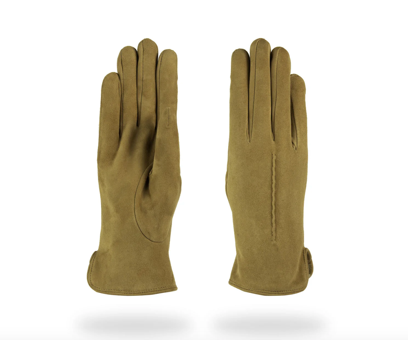 Women's suede leather gloves lined with lapin