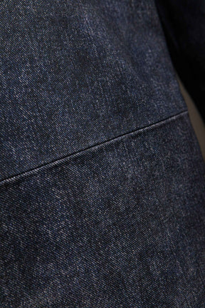 LEATHER DENIM JEANS