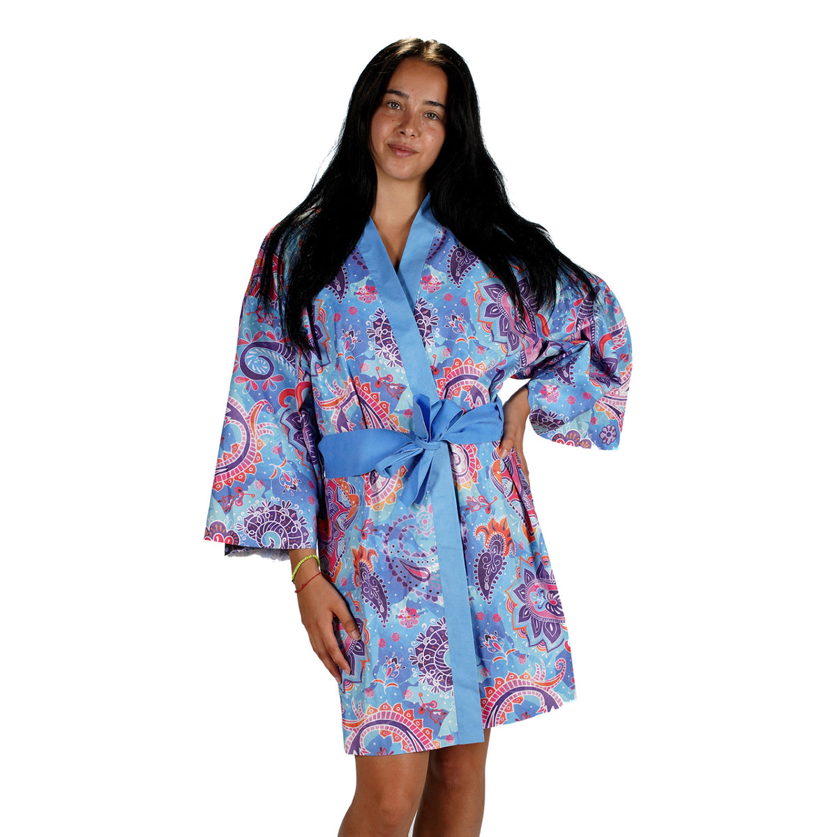 Kimono - Bathrobe- Paisley Azzurro