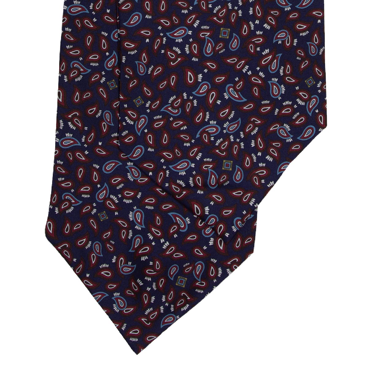 serà fine silk - Navy Blue Paisley Silk Ascot