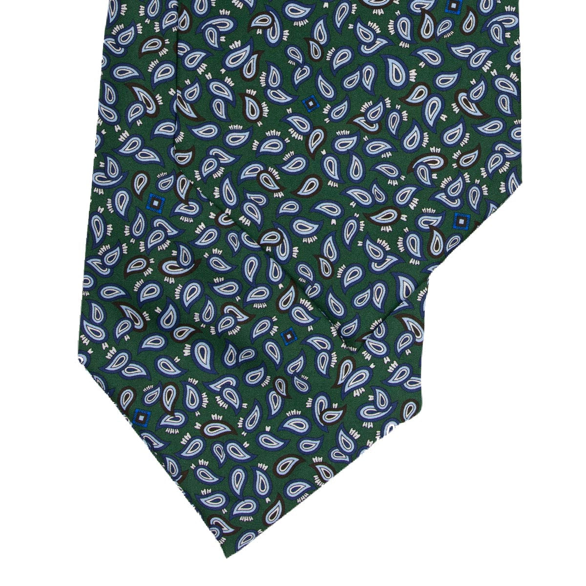 serà fine silk - Green Paisley Silk Ascot