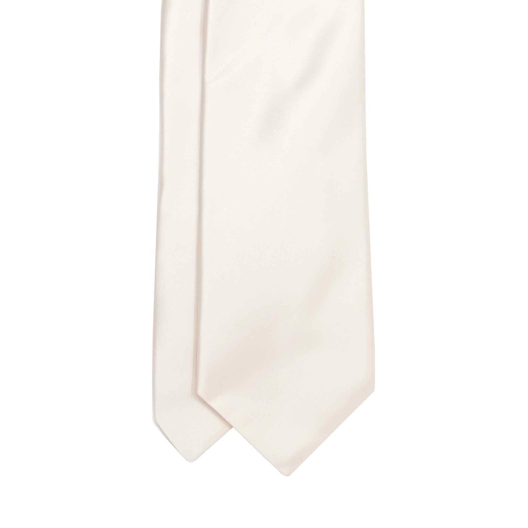 White Silk Satin Tie Serà Fine Silk