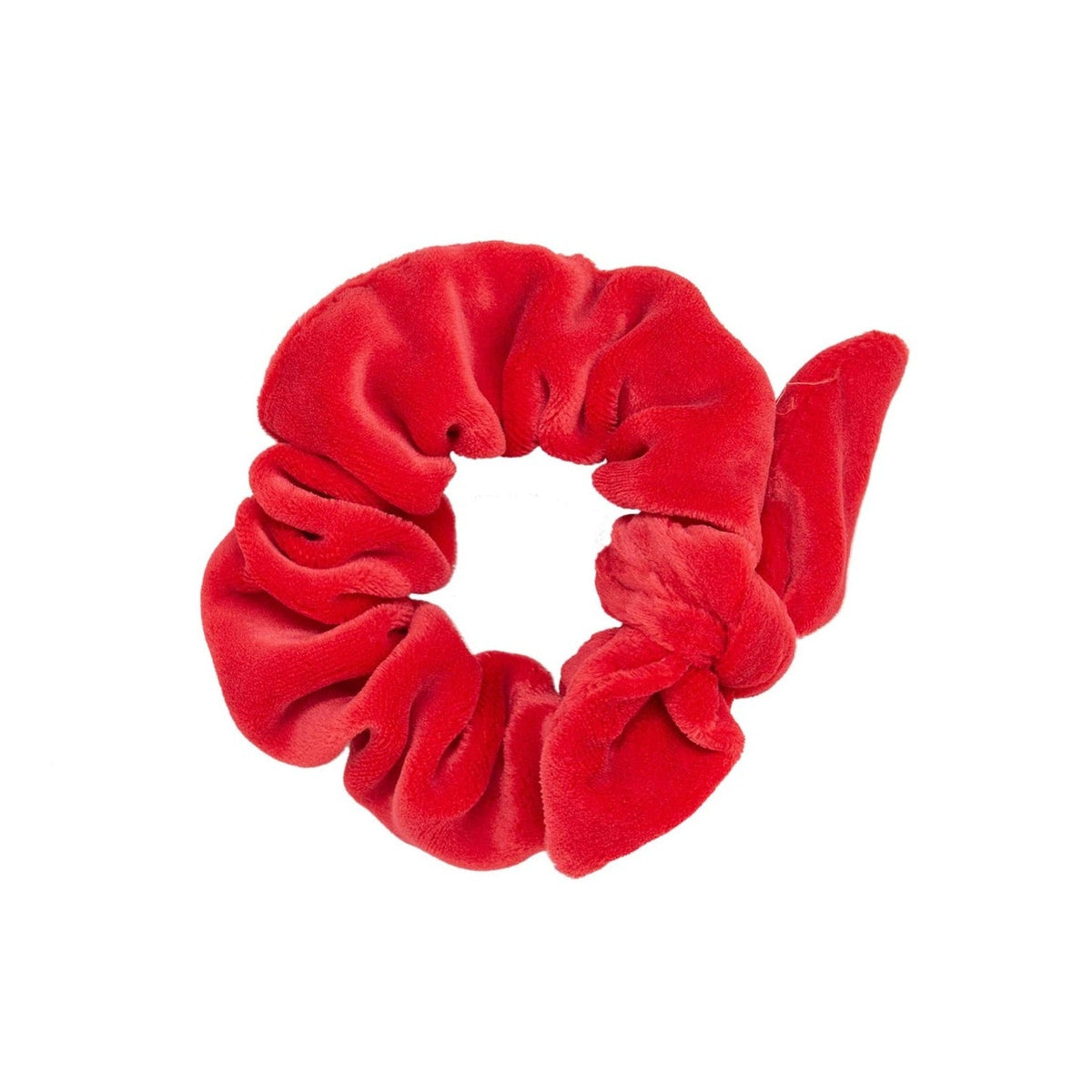 SERA FINE SILK - red velvet silk scrunchy