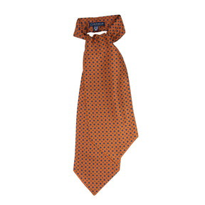 Orange Pattern Silk Ascot Serà Fine Silk