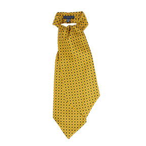 Yellow Pattern Silk Ascot Serà Fine Silk