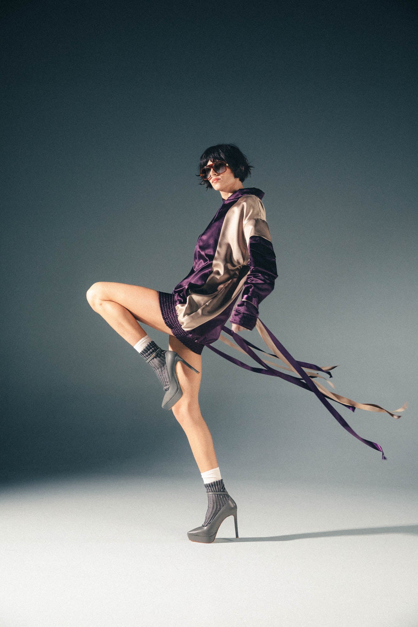 Bomber raso doppio colore