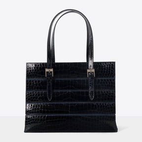 DOTTI FLORA in Blue Crocodile,  Luxury Handbags. Made in Italy