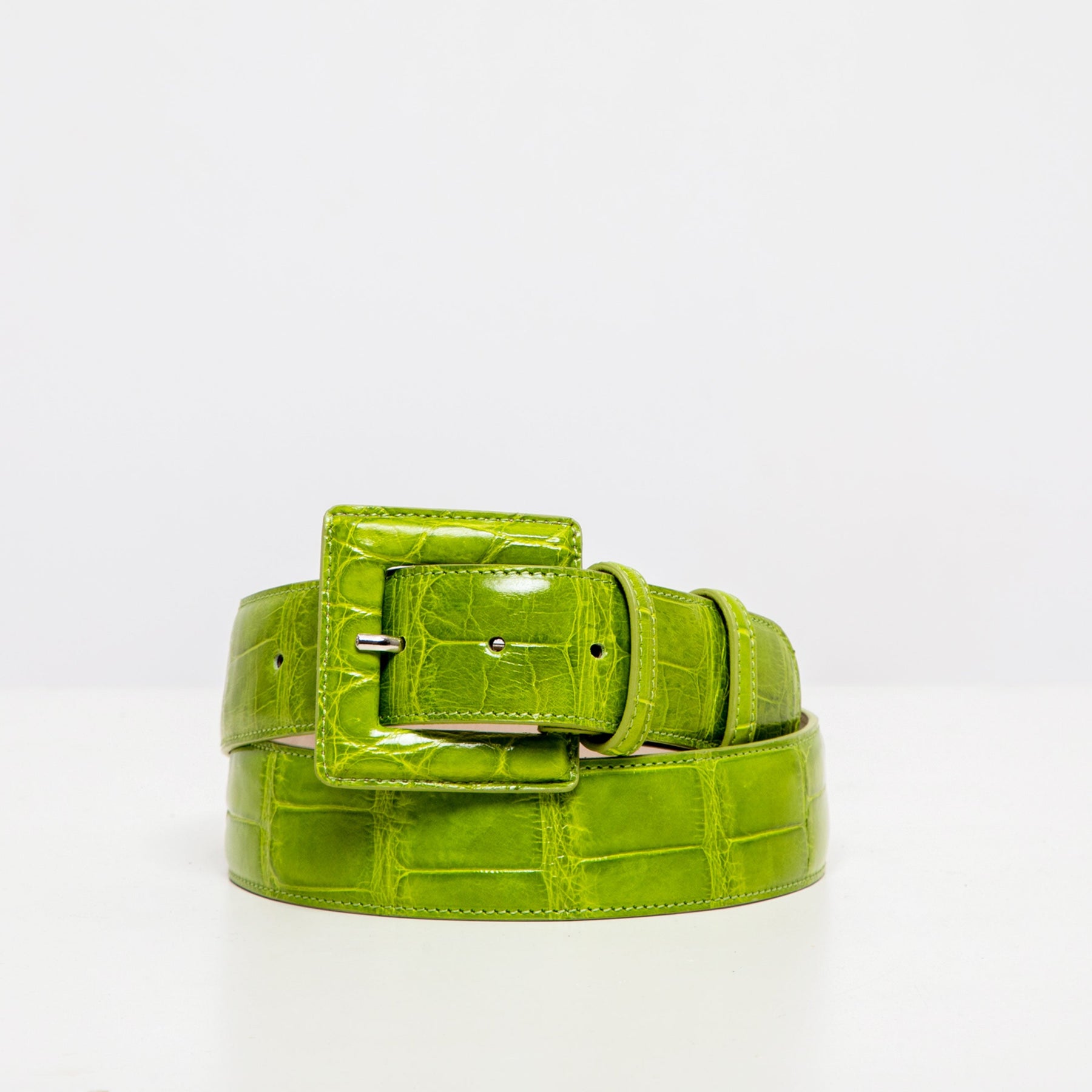 DOTTI Women Belt<br>Lime Croccodile<br> 38mm