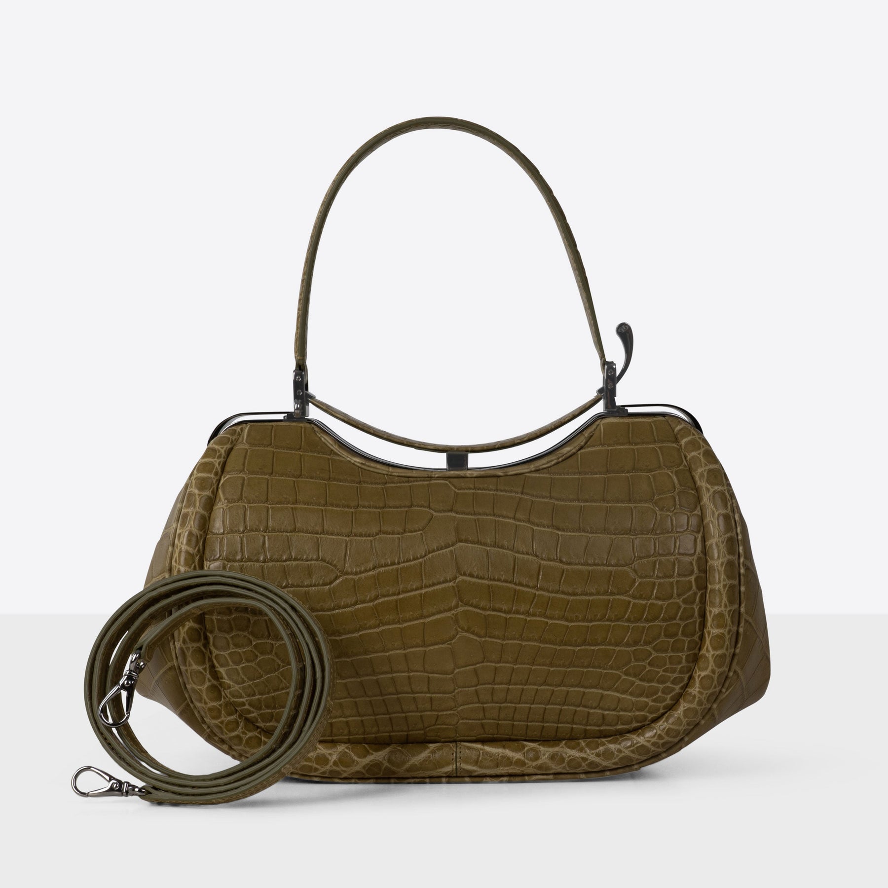 DOTTI Aura in Olive Green Crocodile