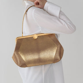 DOTTI Luna in Gold Lizard and Alligator, Luxury Handbags.Made in Italy