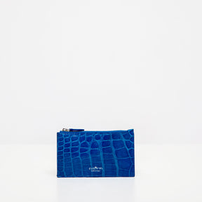 DOTTI Zipped Card Holder<br>Blue Crocodile