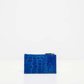 DOTTI Zipped Card Holder<br>Blue Crocodile