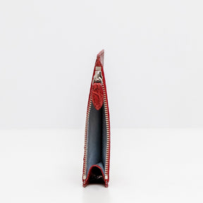 DOTTI Zipped Card Holder<br>Red Alligator