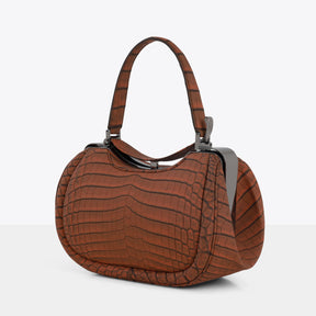 DOTTI Aura handbag in Aragosta Crocodile. made in Italy