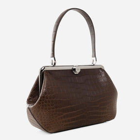 DOTTI Luxury handbags in exotic skins. Luna in crocodile. Made in Italy