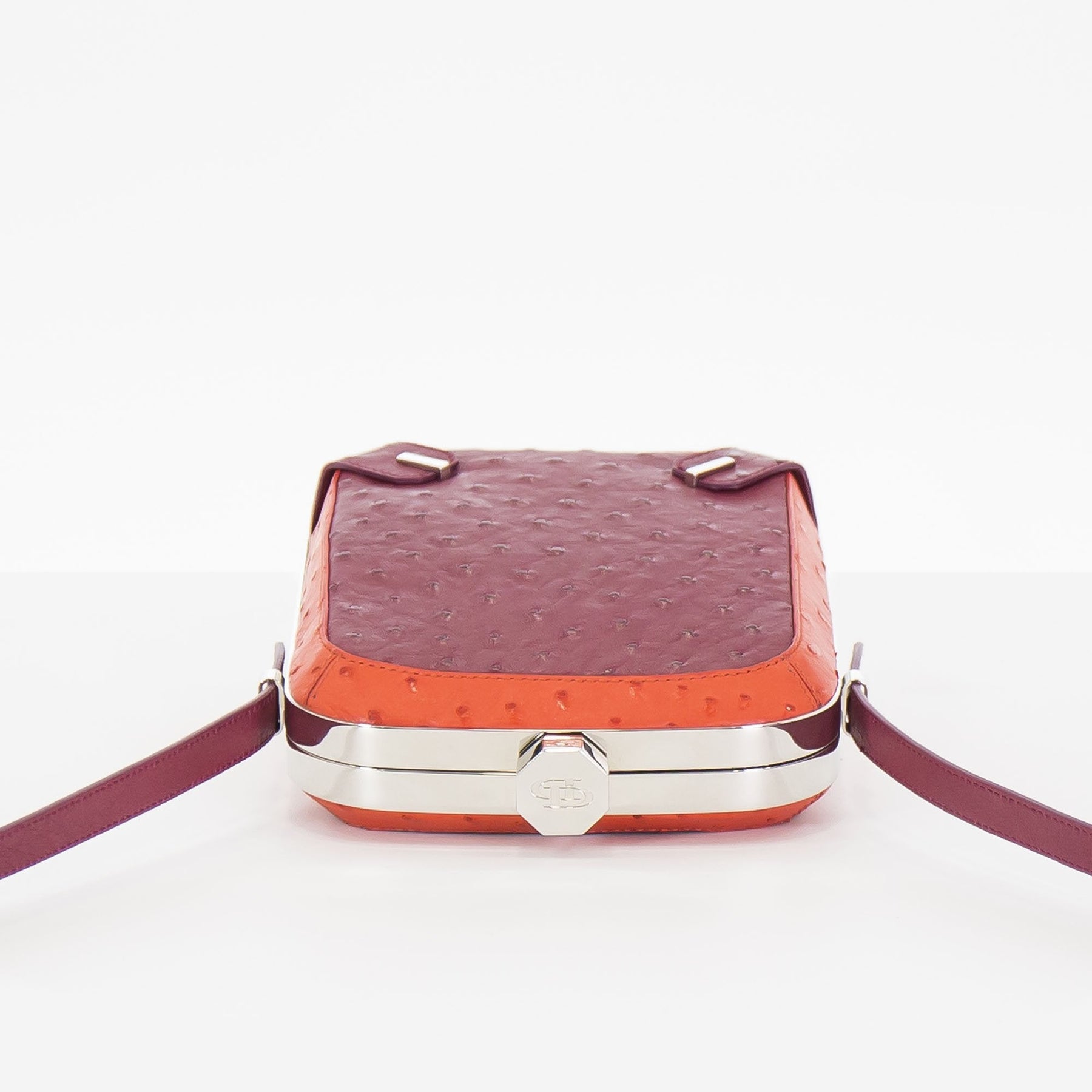 MINERVA in Raspberry Ostrich-DOTTI Luxury Handbag