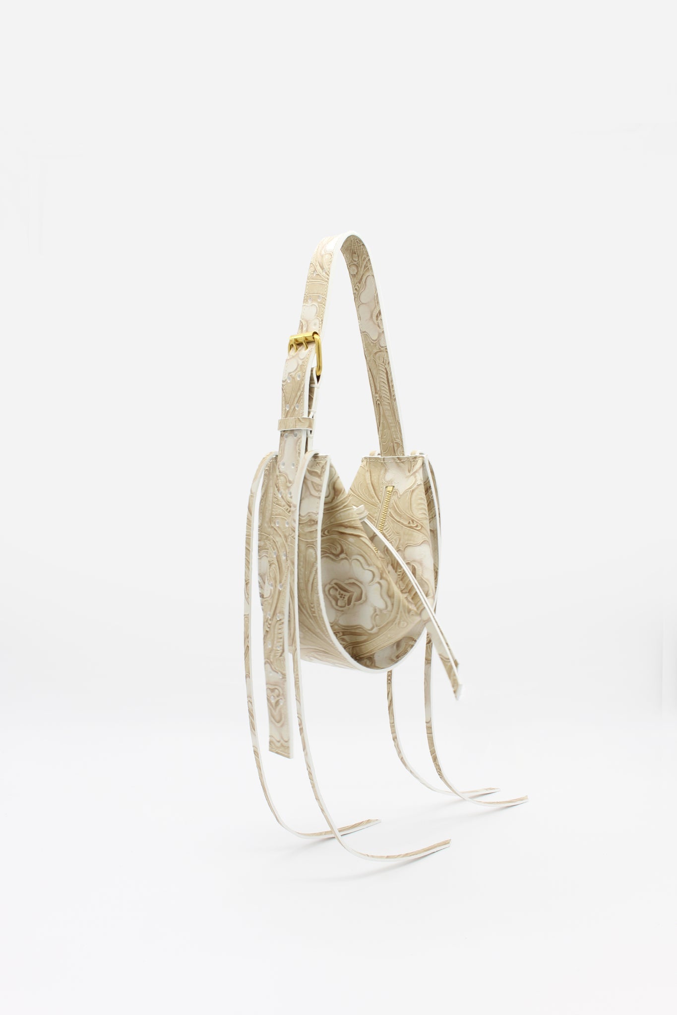 L'Amaca Bag Midi Engraved Flower Leather