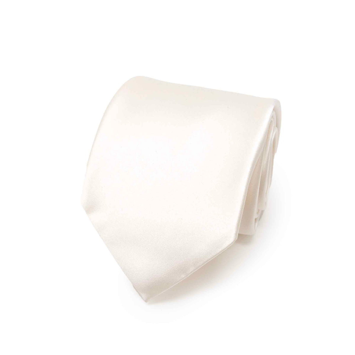 White Silk Satin Tie Serà Fine Silk