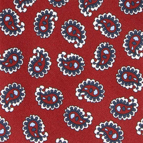 red paisley patterned silk tie - serà fine silk