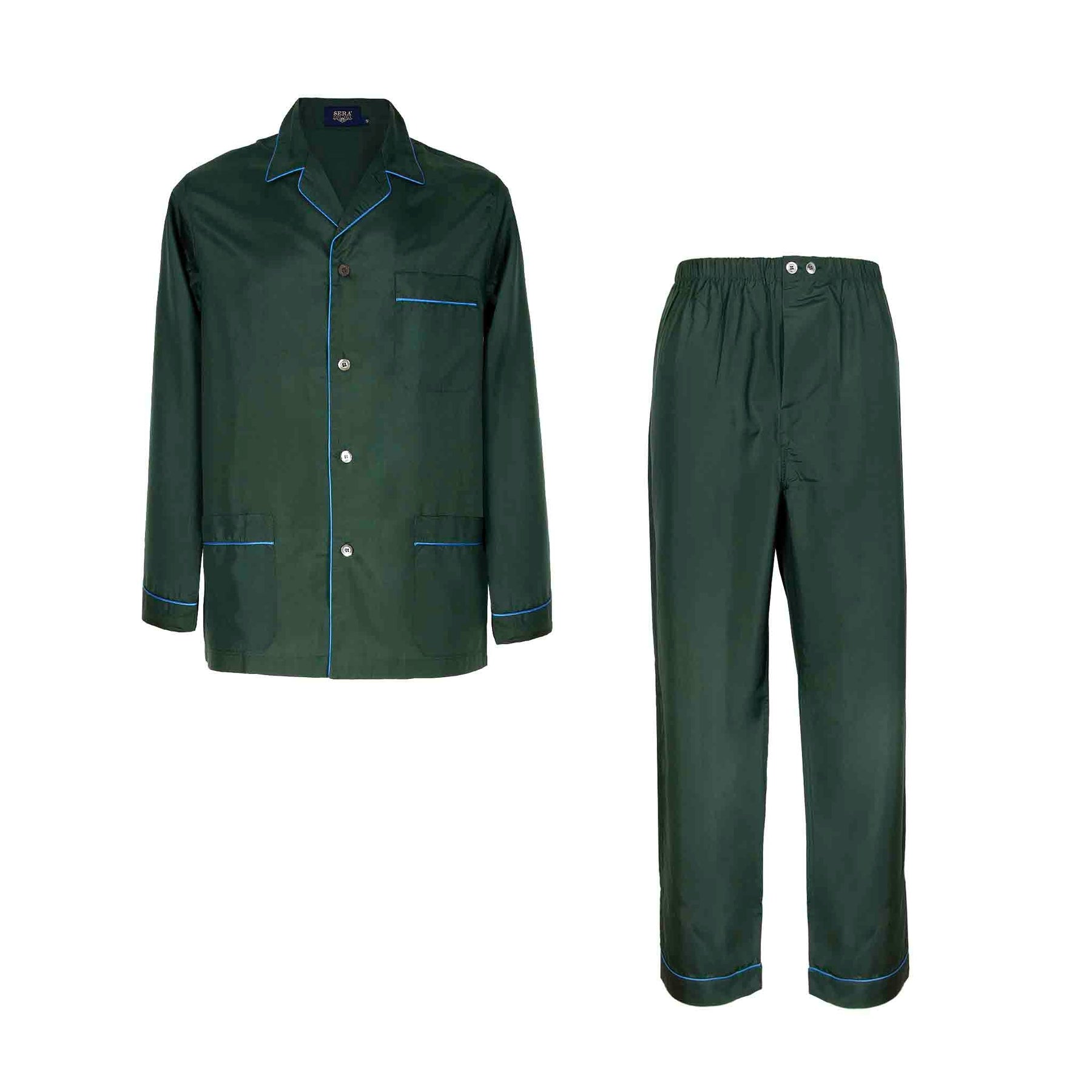 Moss Green Silk Pajama Serà Fine Silk