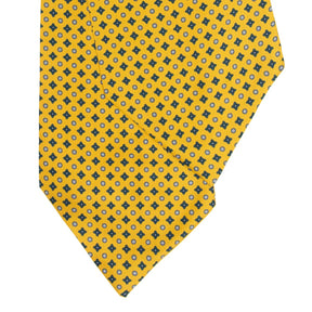 Yellow Pattern Silk Ascot Serà Fine Silk